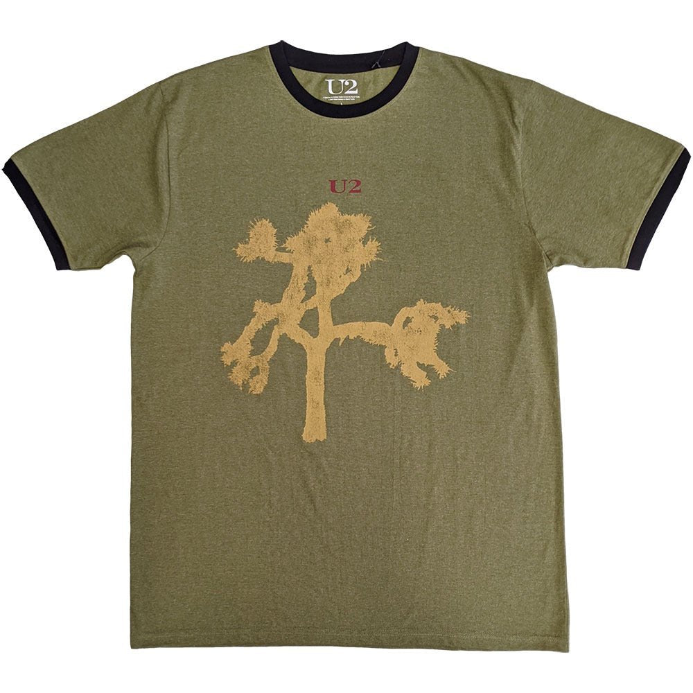 【予約商品】 U2 ユーツー - Joshua Tree Europe 1987 / Green / バックプリントあり / リンガー / Tシャツ / メンズ - PGS